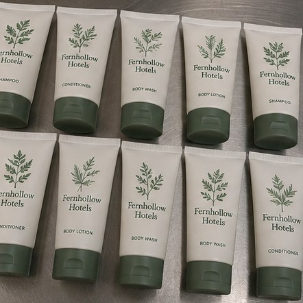 Customized cosmetic tubes for hotels and sampling